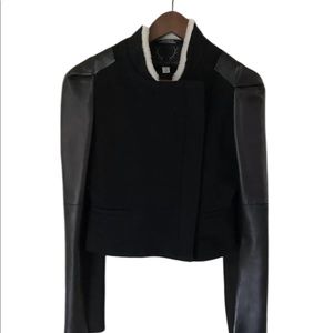 Bod Christensen Crop Jacket Leather Cashmere